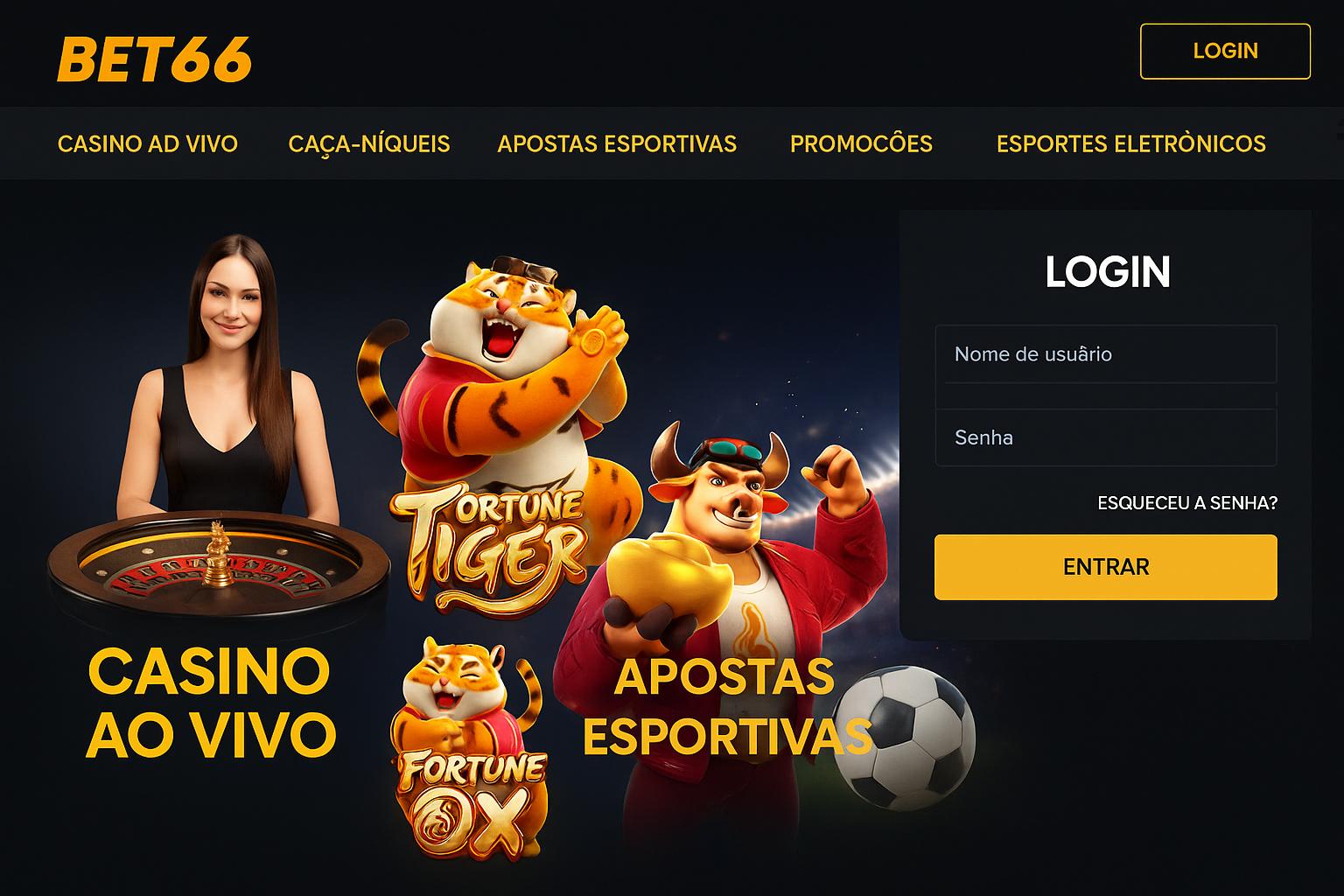 Login no Cassino BET66